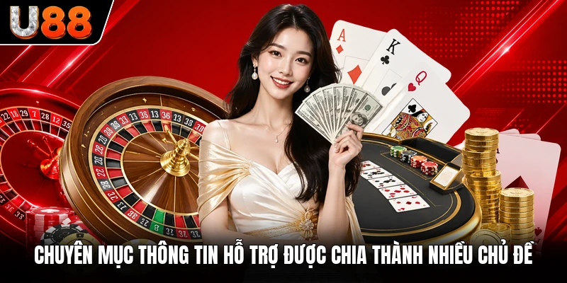 Chuyên mục thông tin hỗ trợ được chia thành nhiều chủ đề